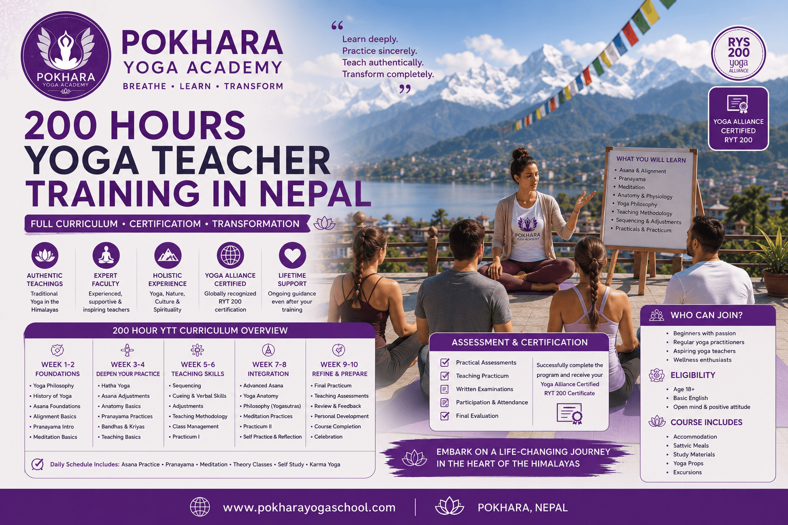 200 Hours Yoga Teacher Training in Nepal